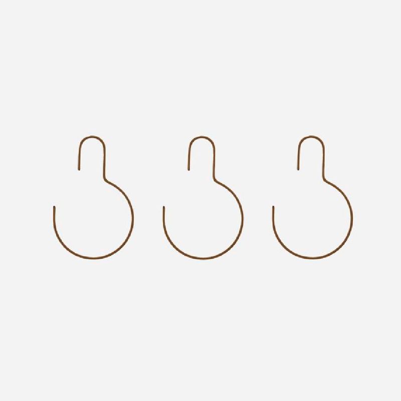Round hanger 3-pack Brun